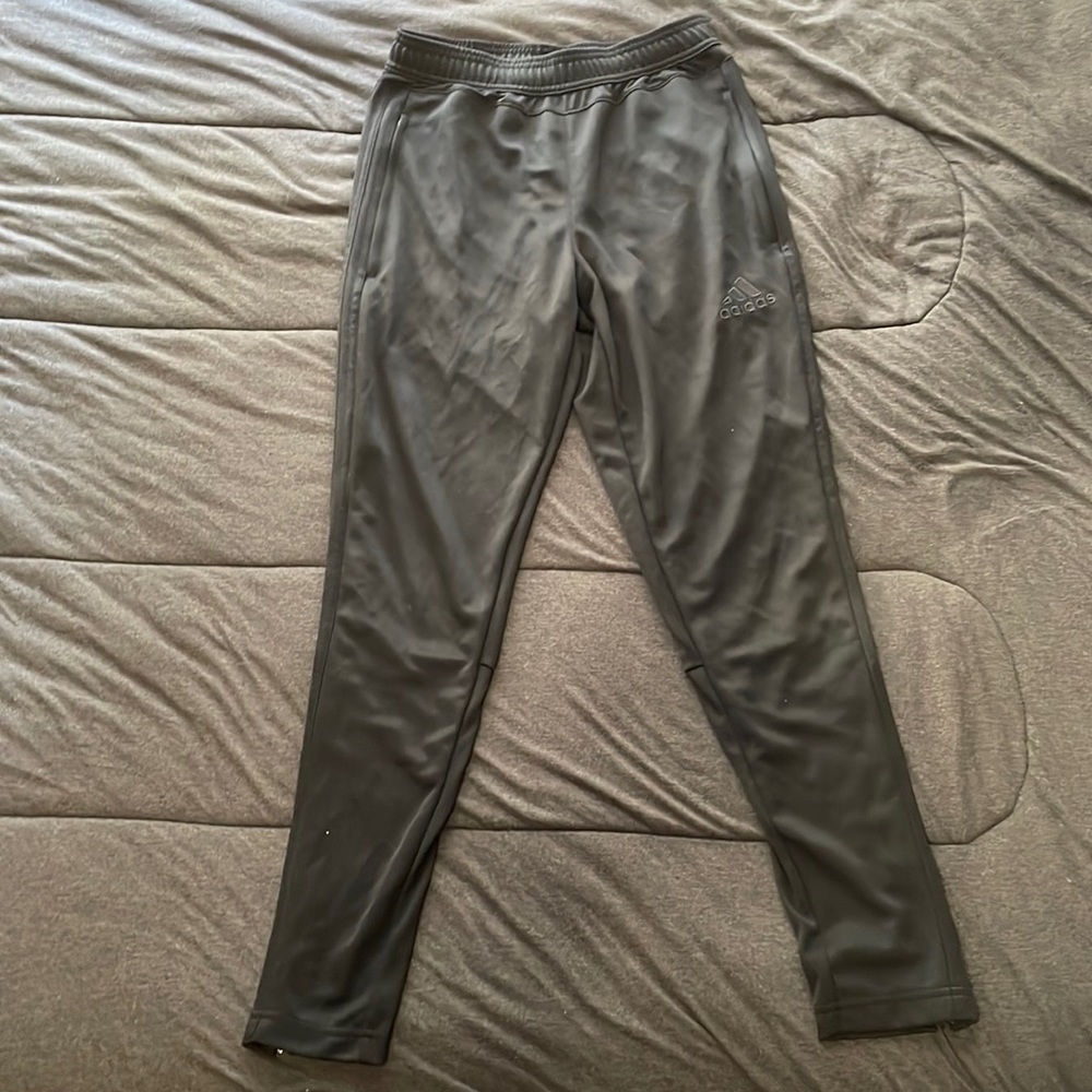 Adidas black on black track pants